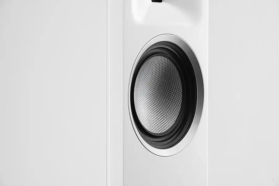 Alt View 21. MartinLogan - Motion F10 3-Way Floorstanding Speaker with 5.5” Midrange and Dual 5.5” Bass Drivers (Each) - Satin White.