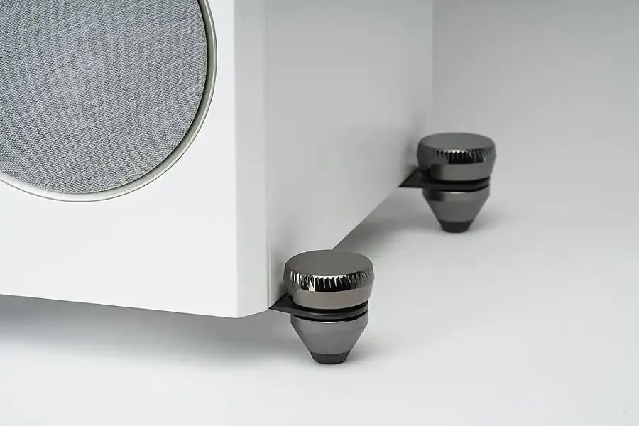 Alt View 23. MartinLogan - Motion F10 3-Way Floorstanding Speaker with 5.5” Midrange and Dual 5.5” Bass Drivers (Each) - Satin White.