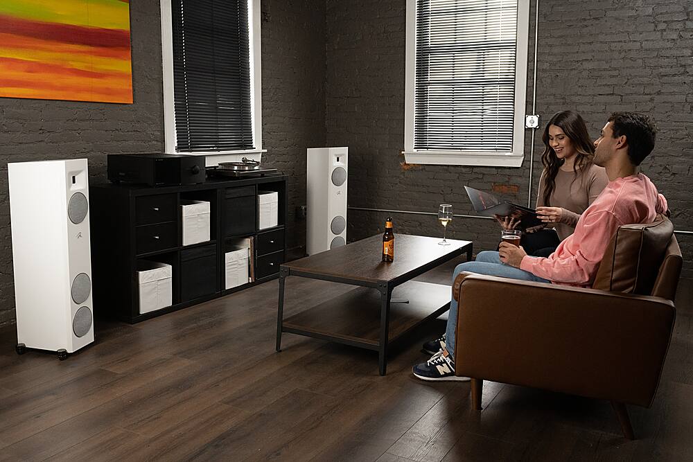 Alt View 24. MartinLogan - Motion F10 3-Way Floorstanding Speaker with 5.5” Midrange and Dual 5.5” Bass Drivers (Each) - Satin White.