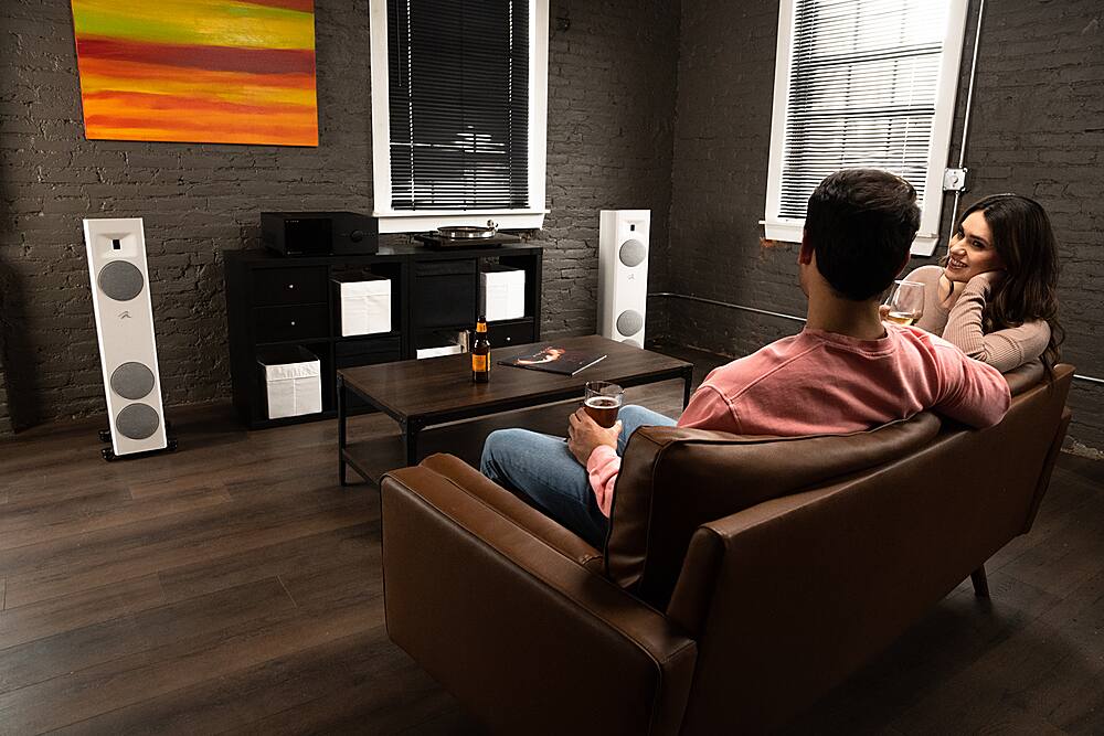 Alt View 25. MartinLogan - Motion F10 3-Way Floorstanding Speaker with 5.5” Midrange and Dual 5.5” Bass Drivers (Each) - Satin White.
