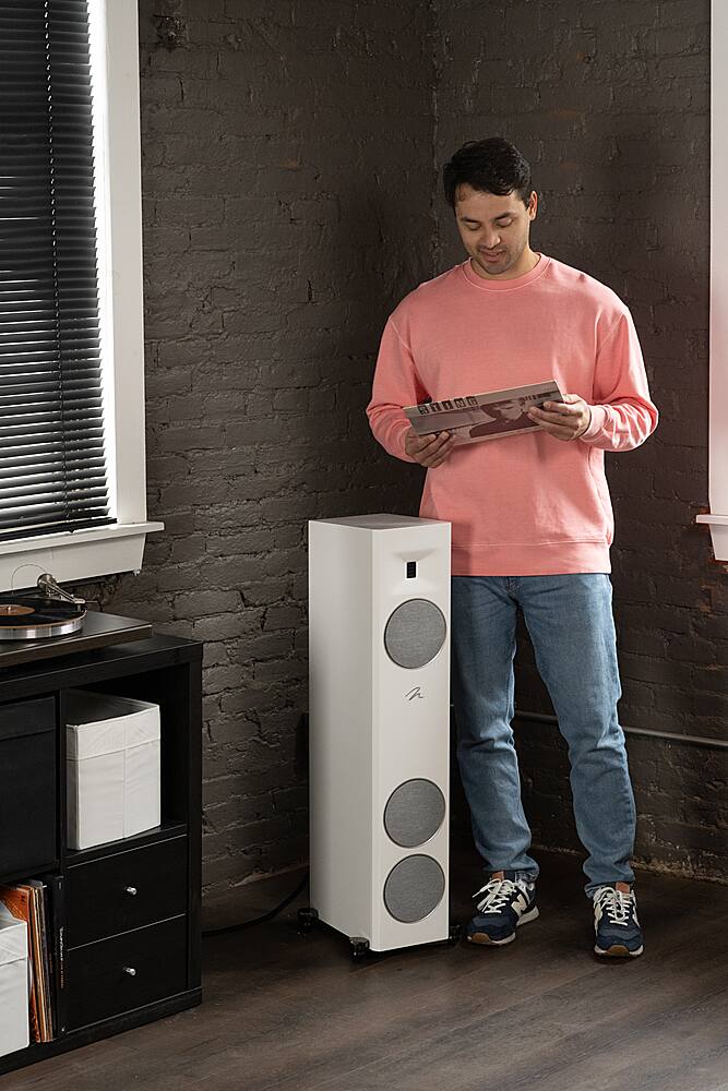 Alt View 27. MartinLogan - Motion F10 3-Way Floorstanding Speaker with 5.5” Midrange and Dual 5.5” Bass Drivers (Each) - Satin White.