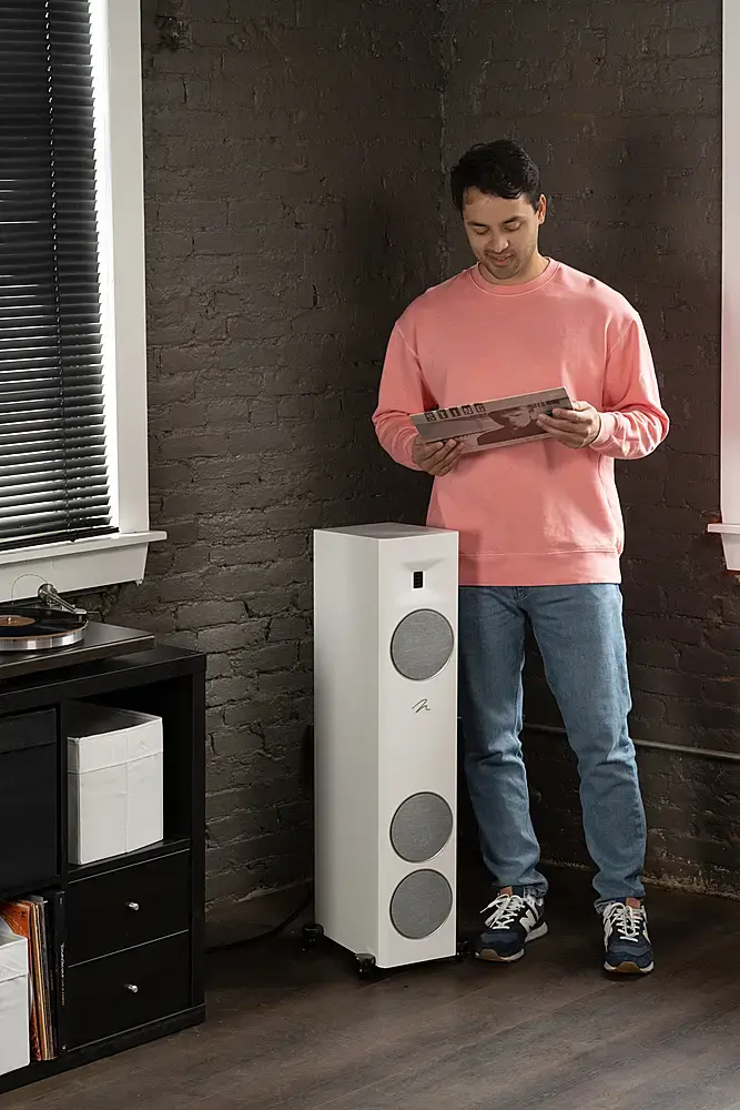 Alt View 27. MartinLogan - Motion F10 3-Way Floorstanding Speaker with 5.5” Midrange and Dual 5.5” Bass Drivers (Each) - Satin White.