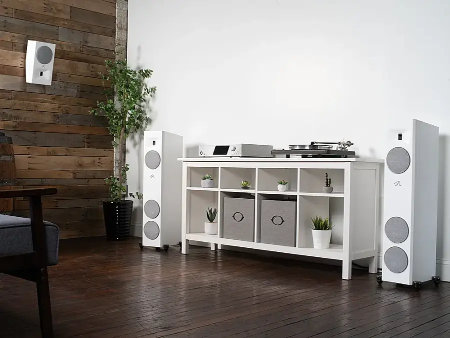 Alt View 31. MartinLogan - Motion F10 3-Way Floorstanding Speaker with 5.5” Midrange and Dual 5.5” Bass Drivers (Each) - Satin White.
