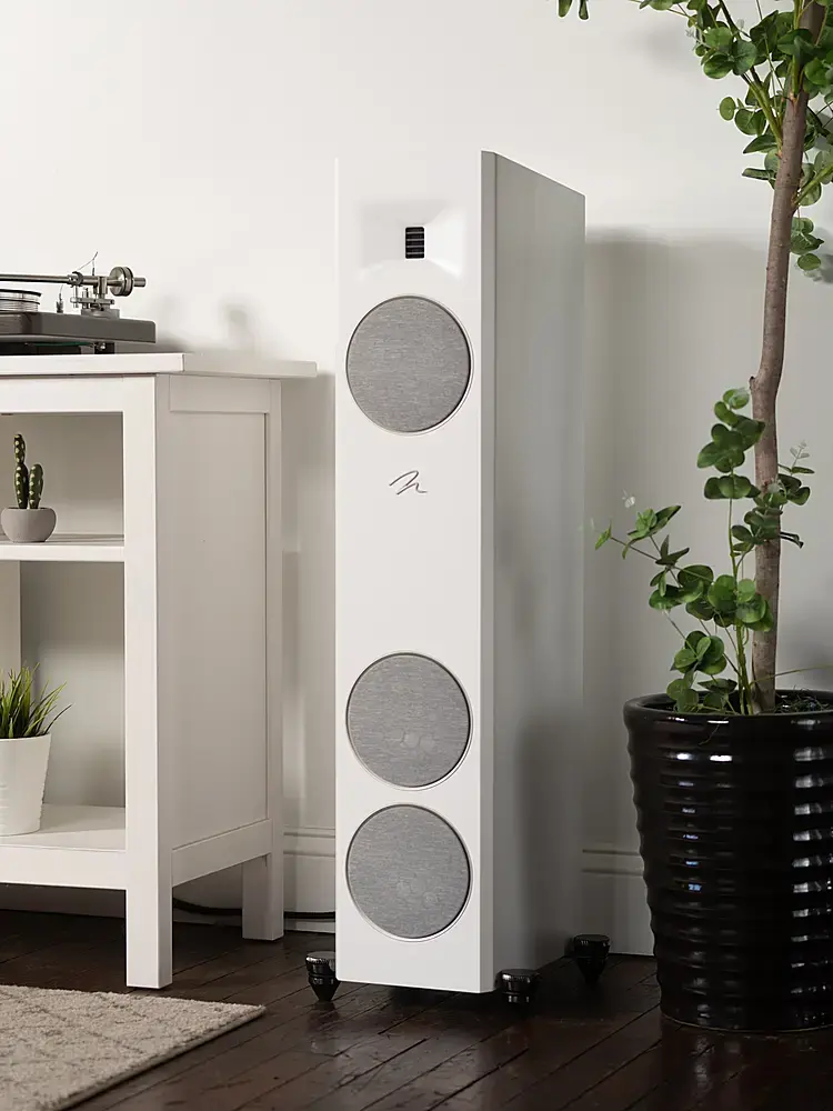 Alt View 34. MartinLogan - Motion F10 3-Way Floorstanding Speaker with 5.5” Midrange and Dual 5.5” Bass Drivers (Each) - Satin White.