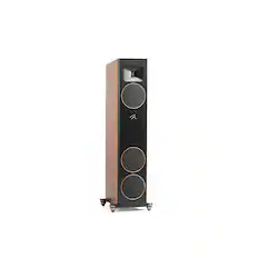 Front. MartinLogan - Motion F10 3-Way Floorstanding Speaker with 5.5” Midrange and Dual 5.5” Bass Drivers (Each) - Walnut.