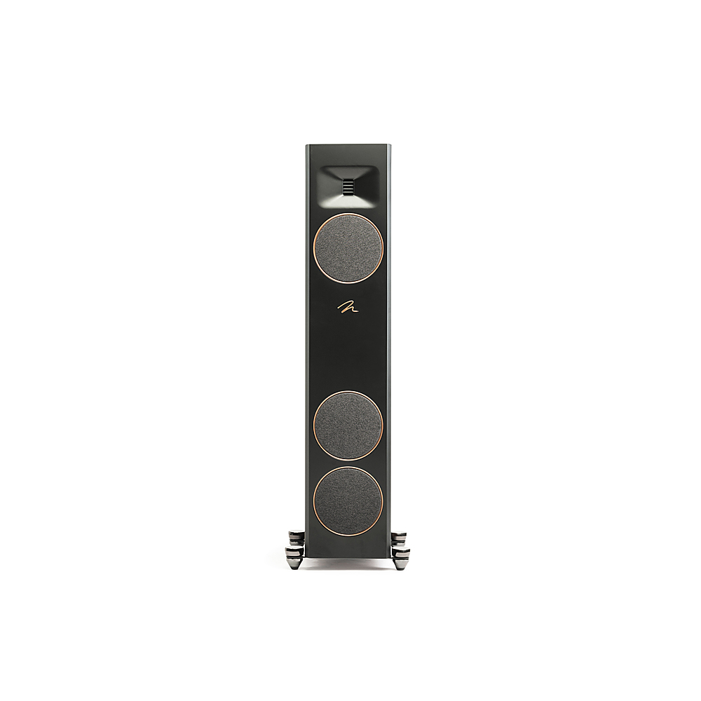 Left. MartinLogan - Motion F10 3-Way Floorstanding Speaker with 5.5” Midrange and Dual 5.5” Bass Drivers (Each) - Walnut.