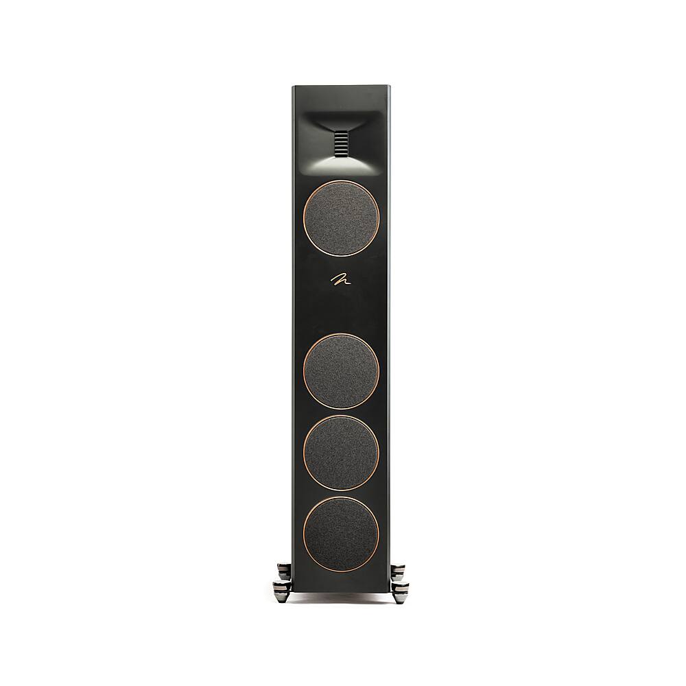 Left. MartinLogan - Motion XT F100 3-Way Floorstanding Speaker with 6.5” Midrange and Triple 6.5” Bass Drivers (Each) - Walnut.