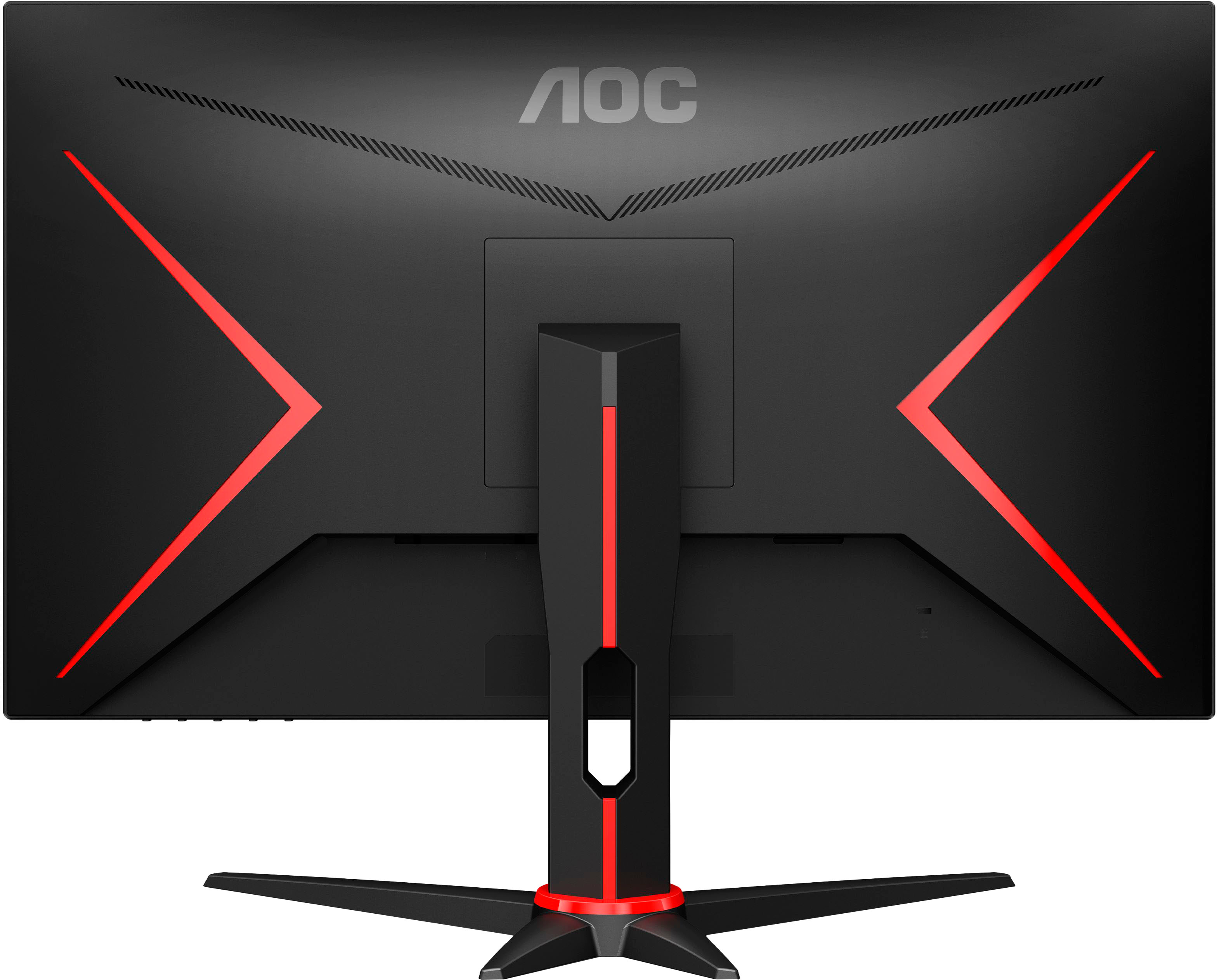 Back View: AOC - 27G2SPE 27" LCD FHD Gaming Monitor - Black/Red