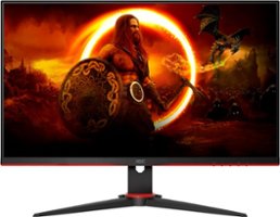 AOC - 24G2SPE 23.8" LCD FHD Gaming Monitor - Black/Red - Front_Zoom