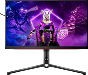 AOC - AG324UX 31.5" LCD 4K UHD Gaming Monitor - Black/Red - Front_Zoom