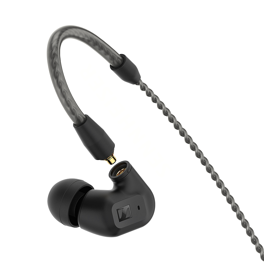 Left View: Sennheiser - IE 200 In-Ear Audiophile Headphones - Black