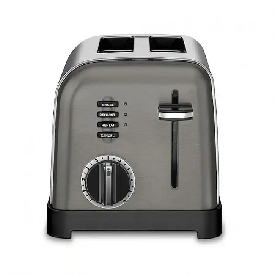 Metal In Toaster Cuisinart 2 Slice Metal Classic Toaster Black/Stainless Steel CPT ...