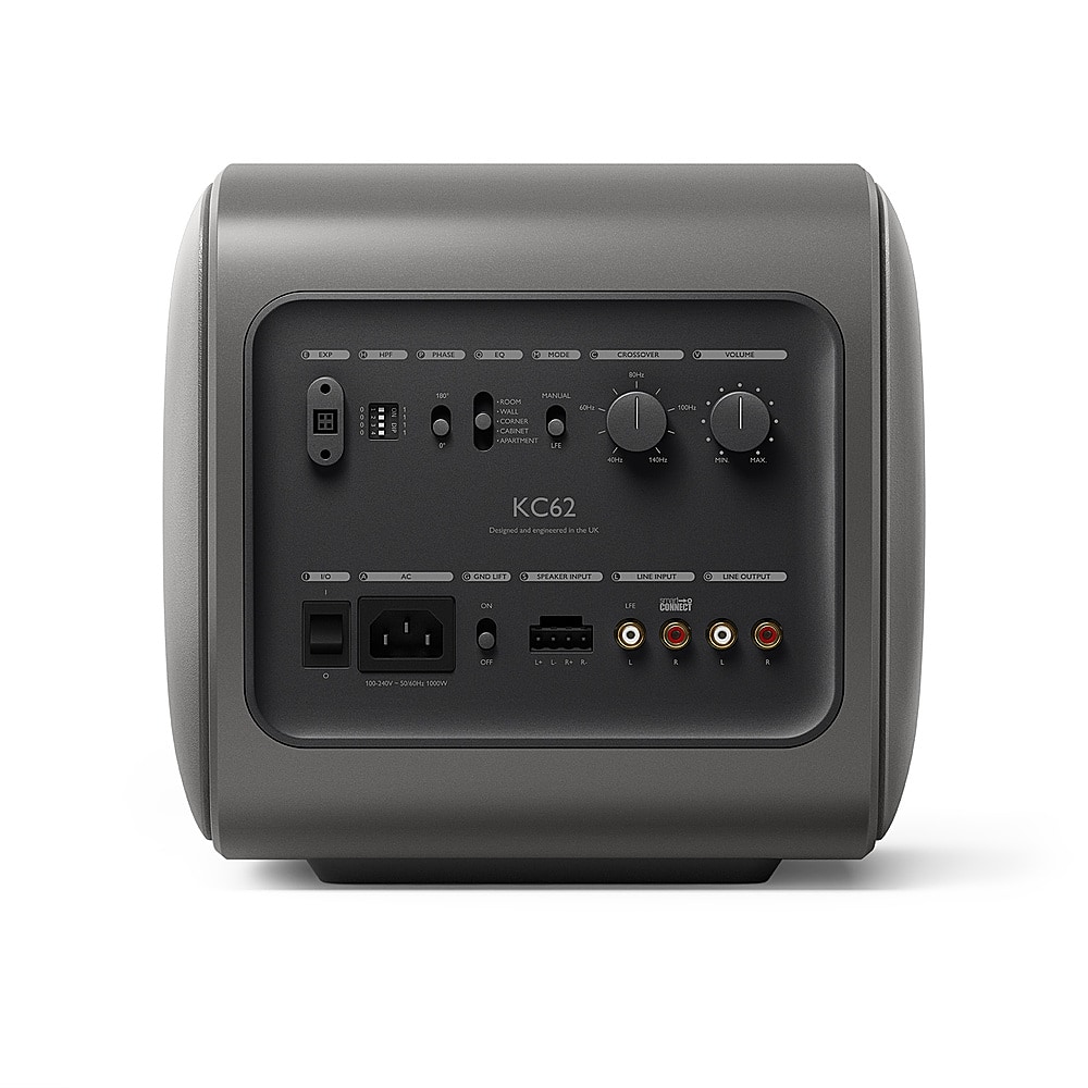 Back. KEF - KC62 Subwoofer Each - titanium.