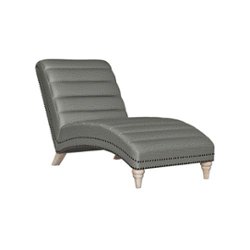 Handy Living - Marchan Modern Chaise Lounge with Nail Head - Granite Gray - Front_Zoom