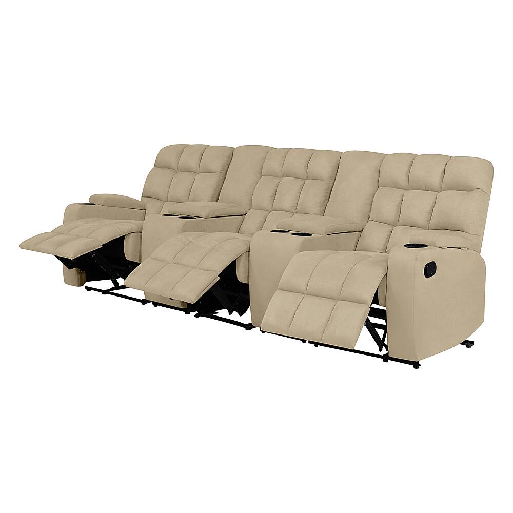 Best Buy ProLounger Skarn Microfiber 3 Seat Wall Hugger Modular