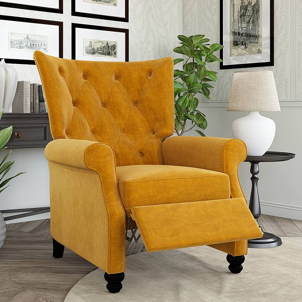 Mustard discount recliner chair