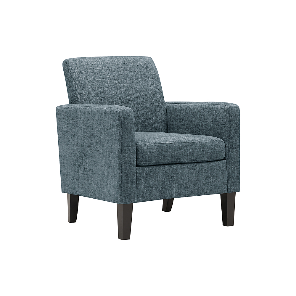 Angle View: Handy Living - Janson Transitional Multi-warp Chenille Armchair (Set of 2) - Carribean Blue