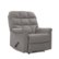 Left. ProLounger - Cooper Tufted Back Extra Large Low-Pile Velour Wall Hugger Reclining Chair - Smoke Gray.