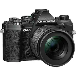 Olympus - OM5 Mirrorless Camera with 3.8x Digital Zoom Lens - Black