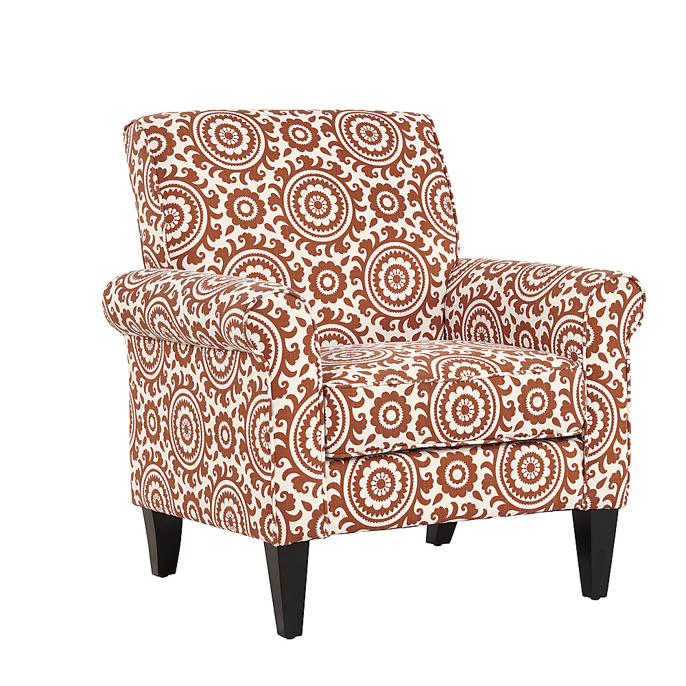 Angle View: Handy Living - Janet Traditional Armchair - Orange
