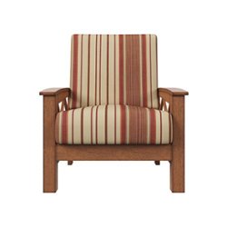 Handy Living - Riverwood Exposed Wood Frame Traditional Armchair - Red - Front_Zoom