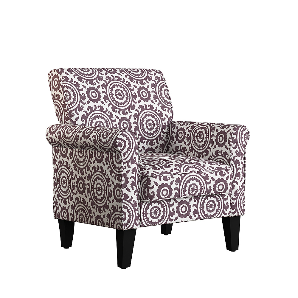 Angle View: Handy Living - Janet Traditional Armchair - Amethyst