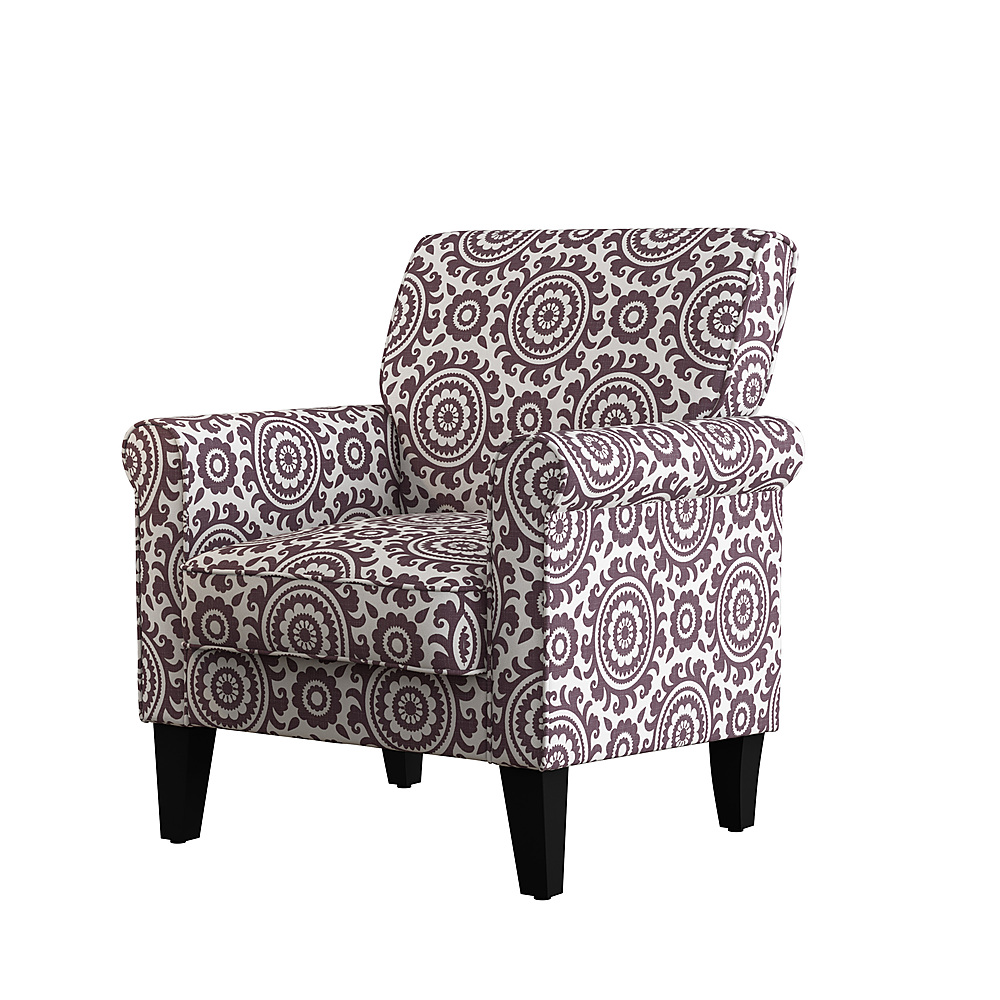 Left View: Handy Living - Janet Traditional Armchair - Amethyst