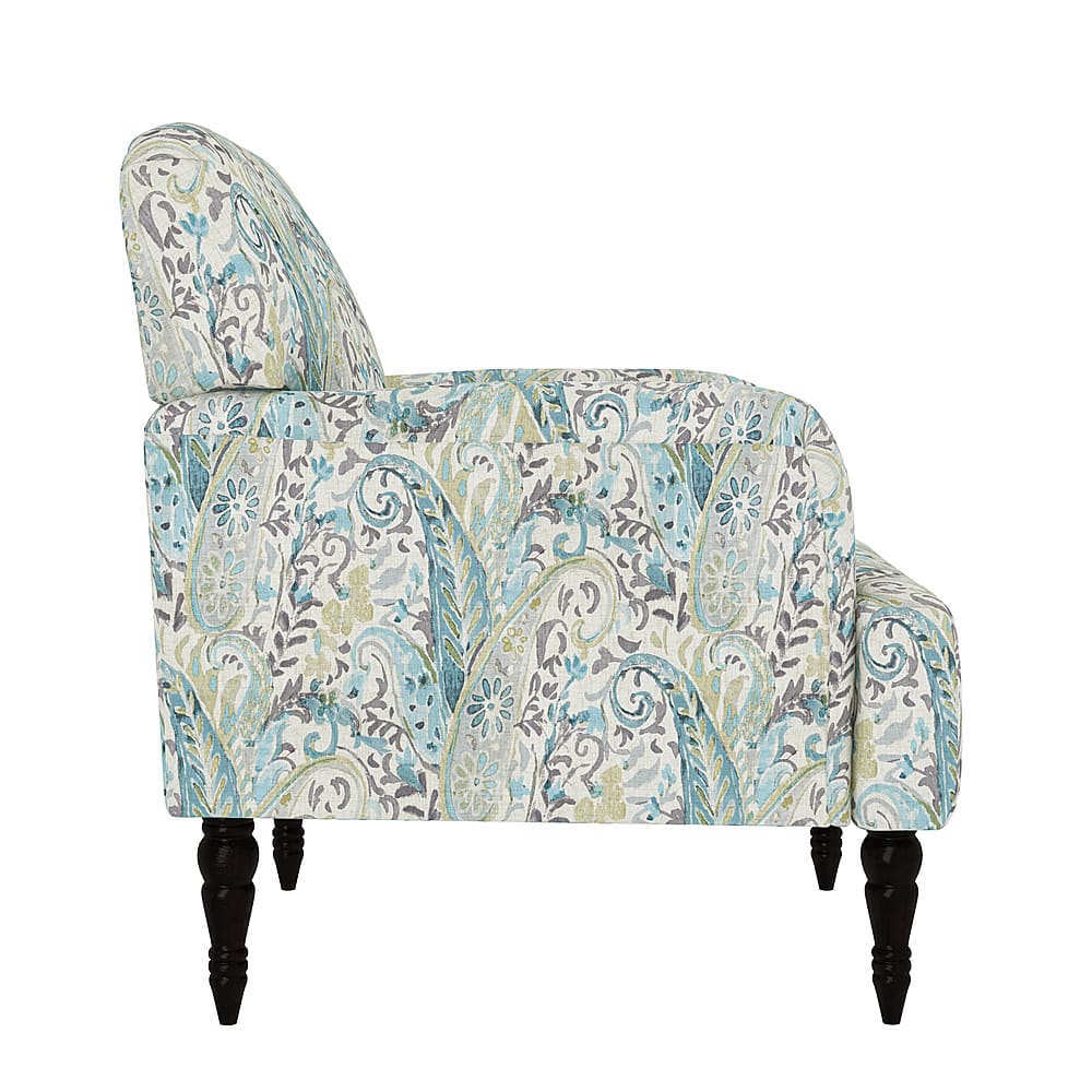 Left View: Handy Living - Everlee Transitional Upholstered Armchair - Sky Paisley