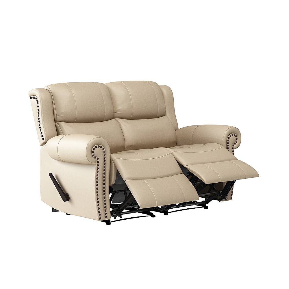Best Buy ProLounger Di'Onna Rolled Arm Distressed Faux Leather 2 Seat