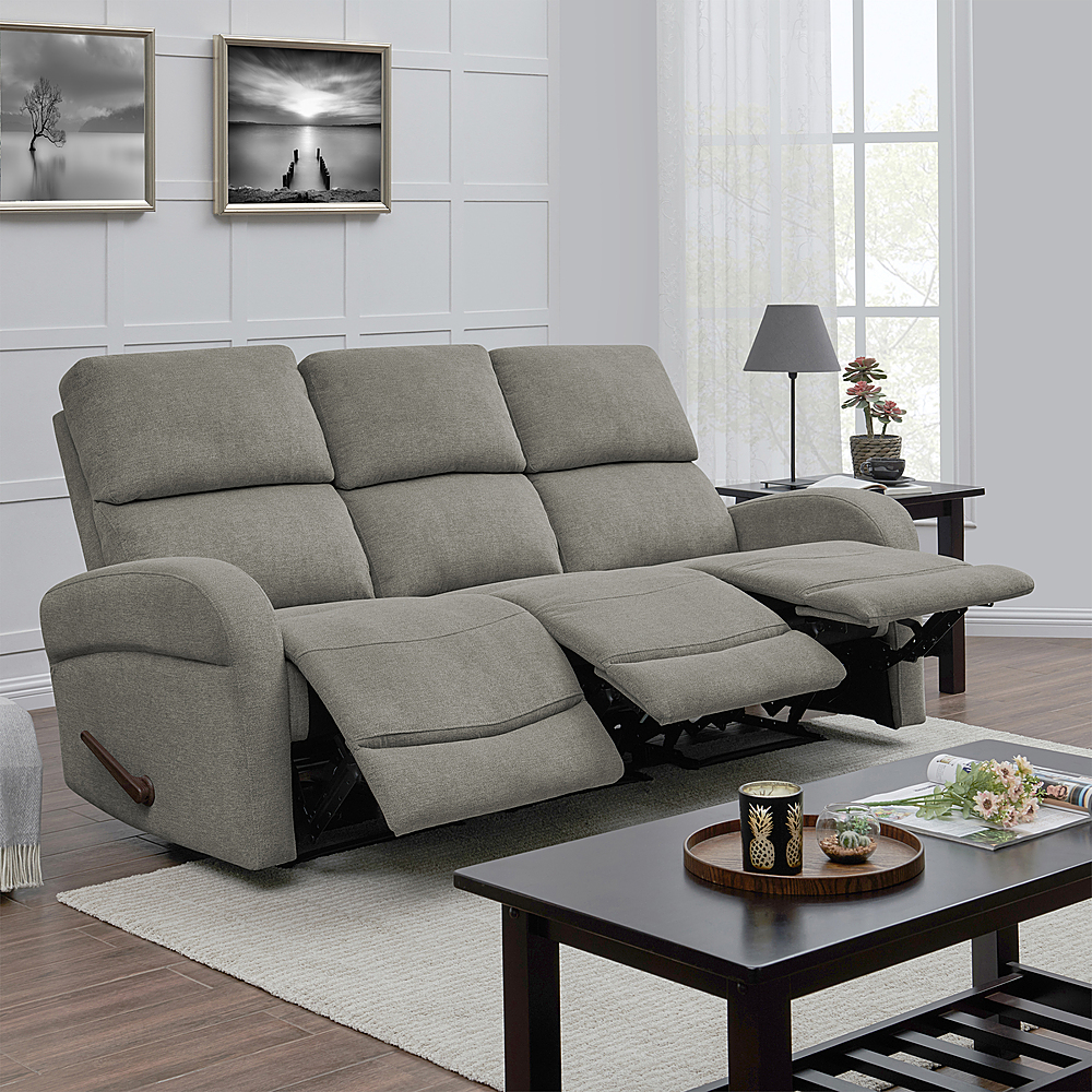 Best Buy: ProLounger Hershel Chenille 3 Seat Wall Hugger Recliner Sofa ...