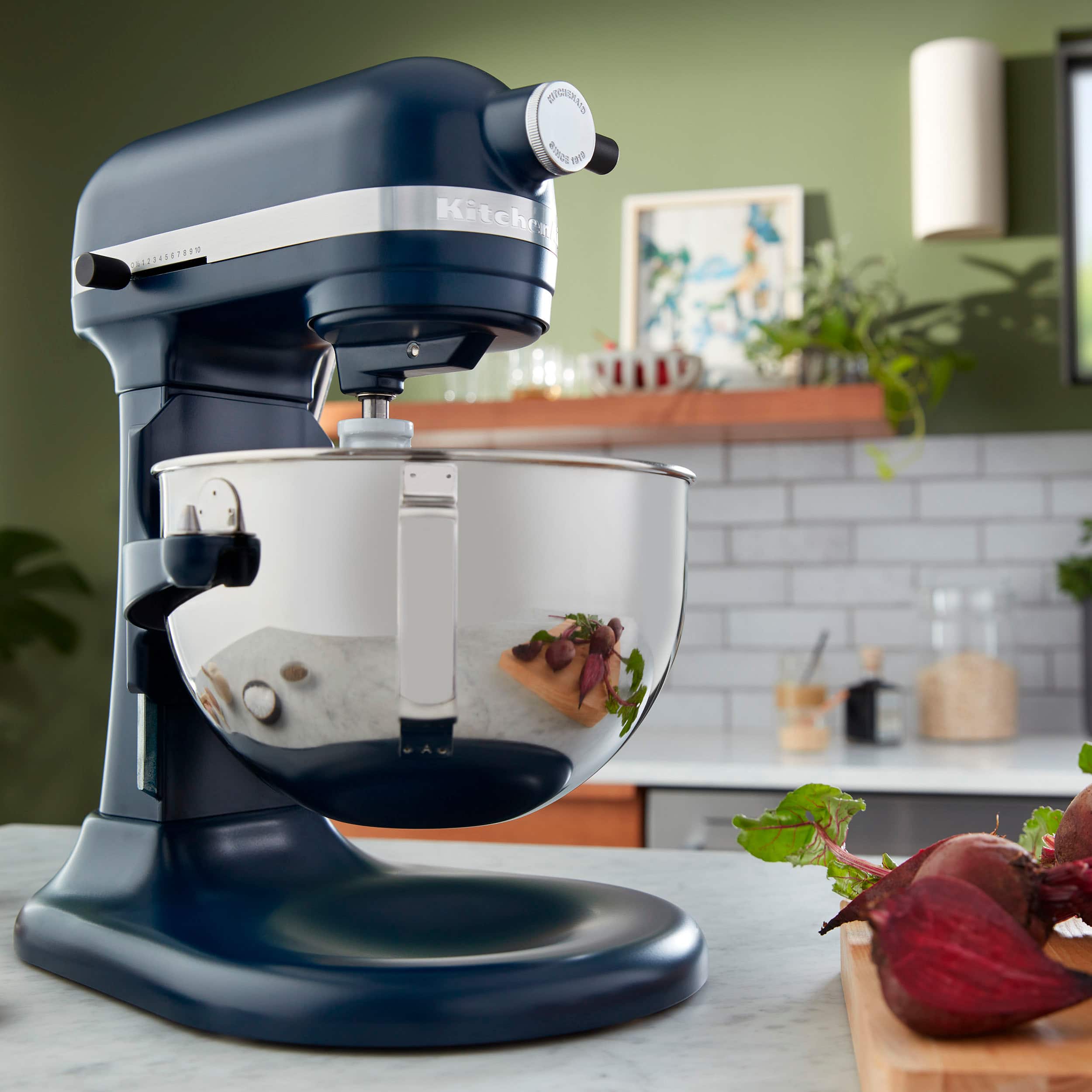 Alt View 1. KitchenAid - 5.5 Quart Bowl-Lift Stand Mixer - Ink Blue.