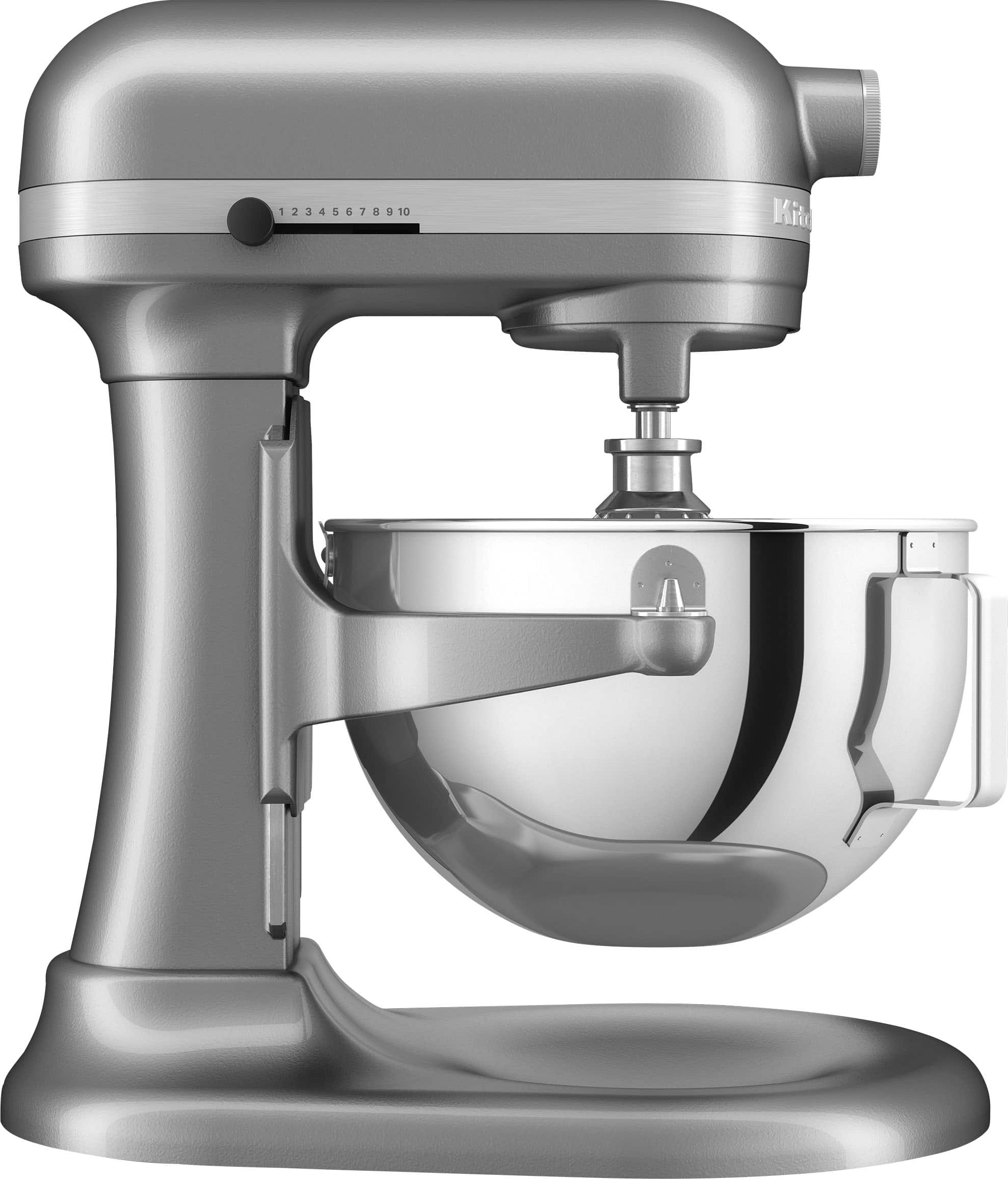 Left. KitchenAid - 5.5 Quart Bowl-Lift Stand Mixer - Contour Silver.
