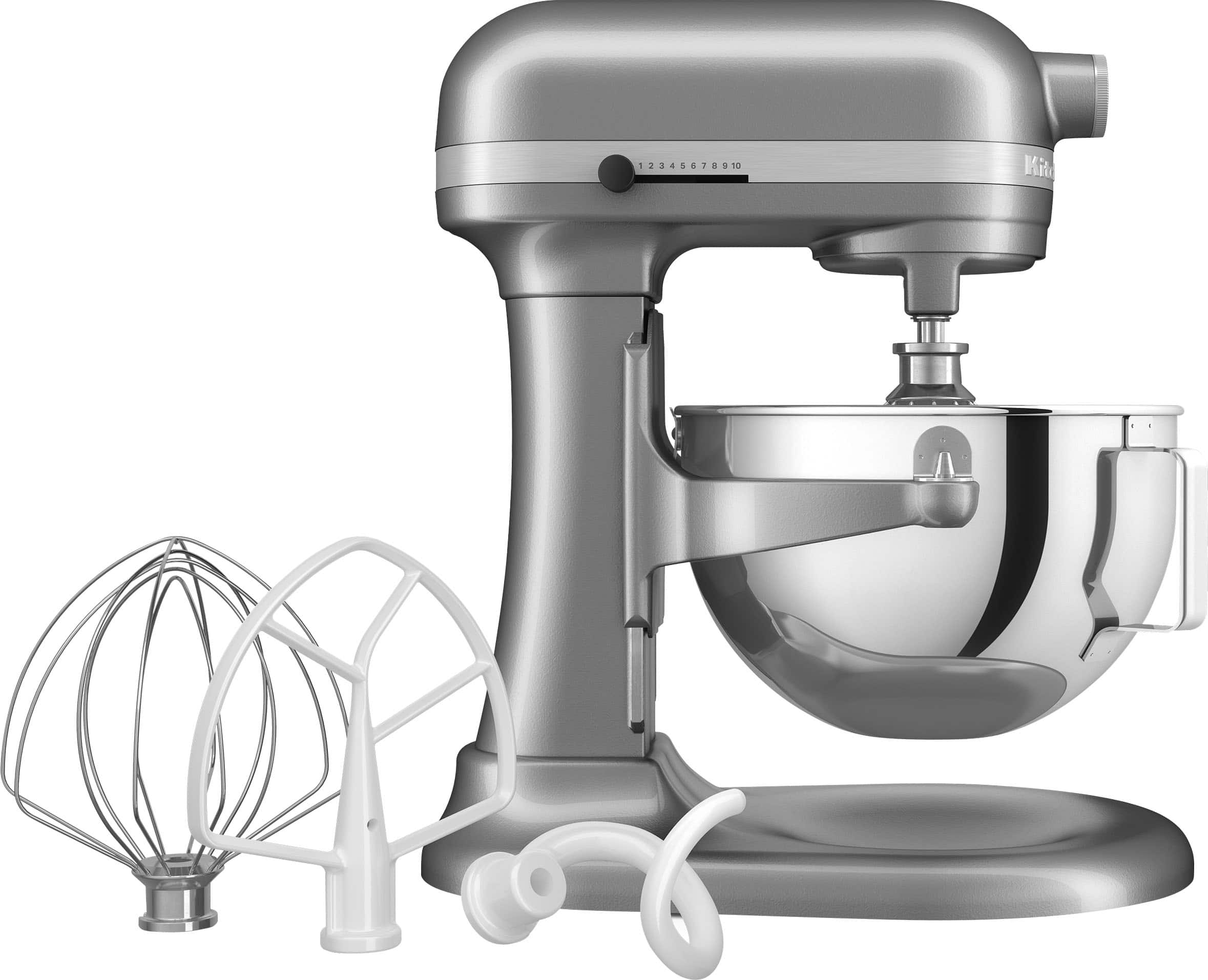 Angle. KitchenAid - 5.5 Quart Bowl-Lift Stand Mixer - Contour Silver.