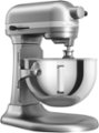 Front. KitchenAid - 5.5 Quart Bowl-Lift Stand Mixer - Contour Silver.