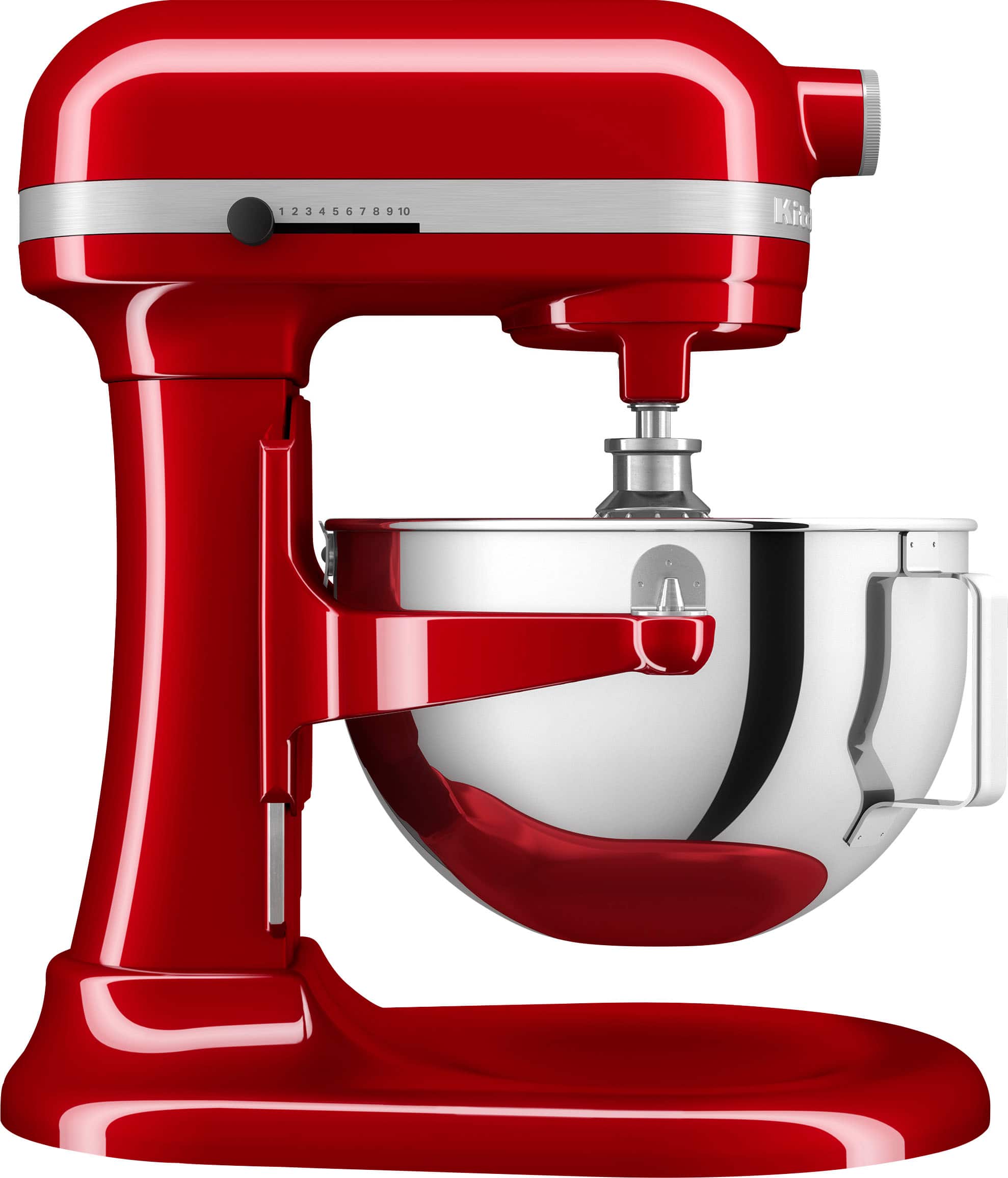 Left. KitchenAid - 5.5 Quart Bowl-Lift Stand Mixer - Empire Red.