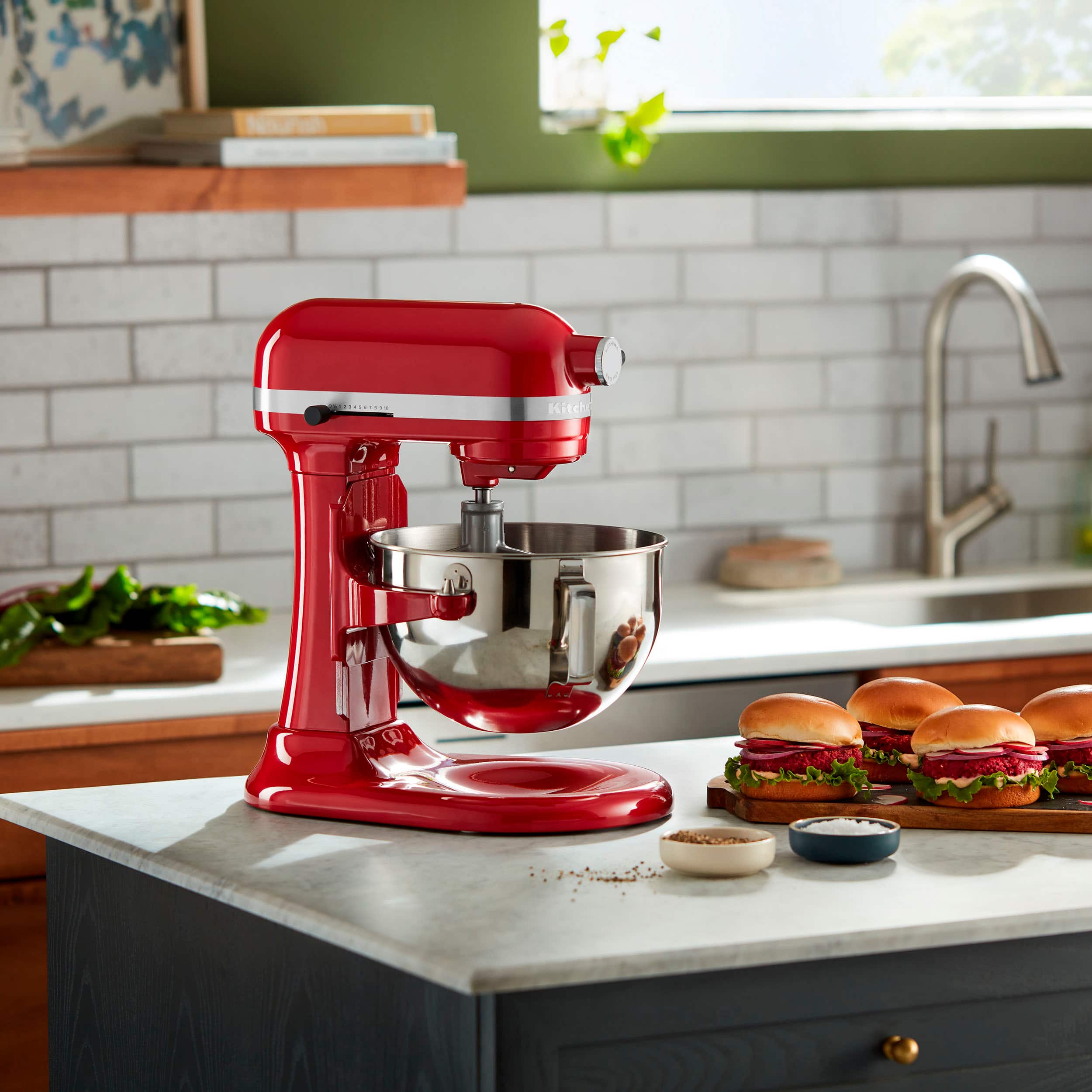 Alt View 11. KitchenAid - 5.5 Quart Bowl-Lift Stand Mixer - Empire Red.