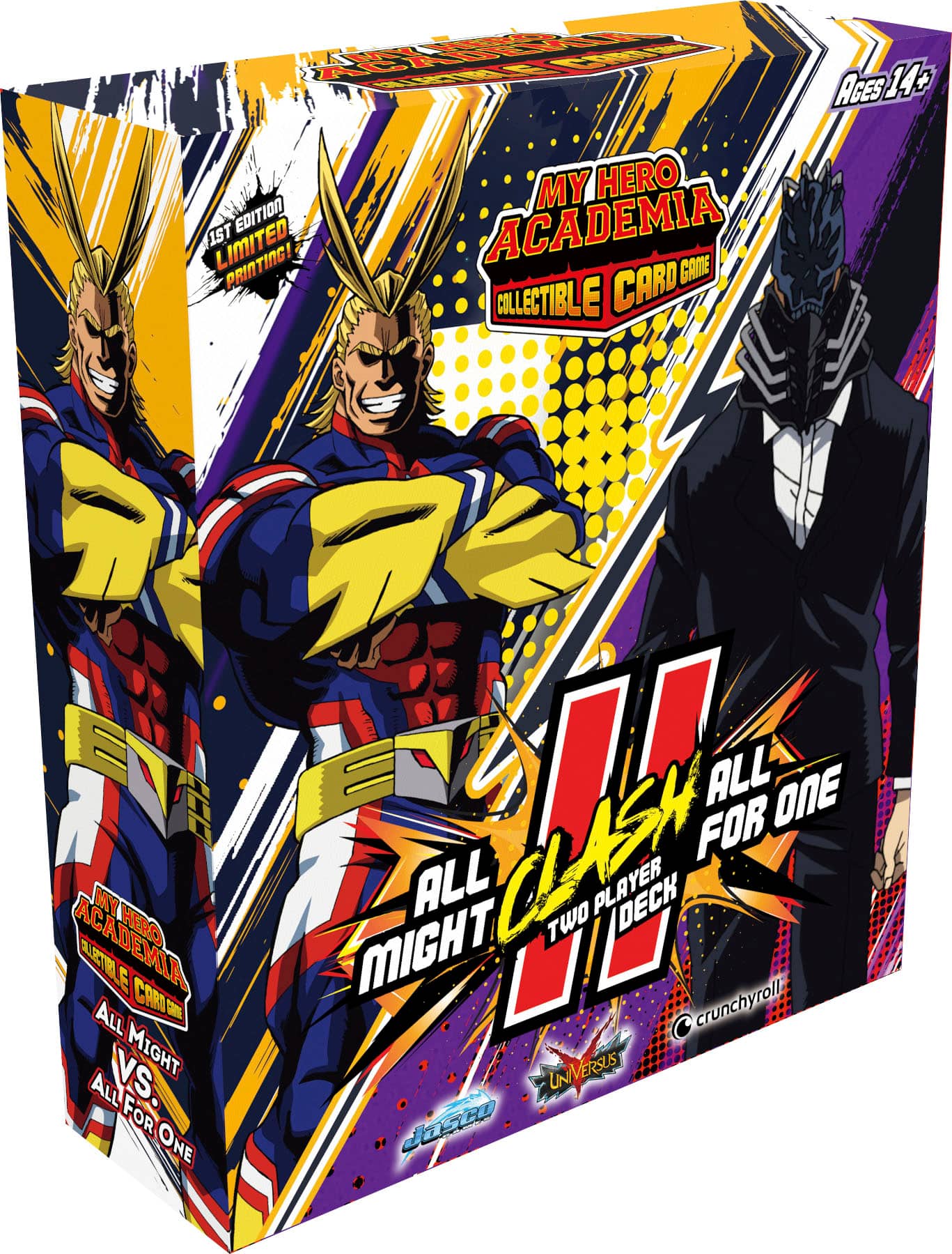 Front. UniVersus - My Hero Academia Collectible Card Game Set 4: League of Villains 2-Player Clash Deck.