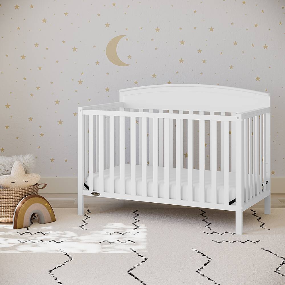 Angle View: Graco - Benton 5-in-1 Convertible Crib - White