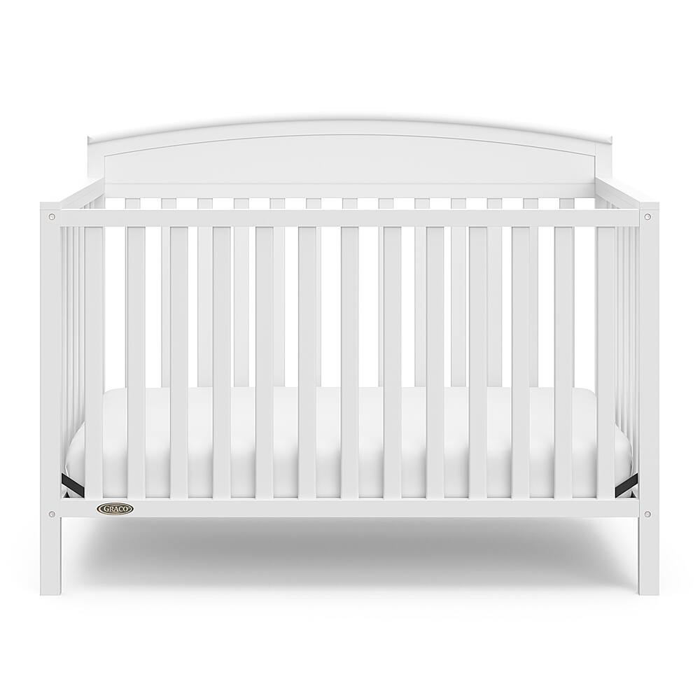 Left View: Graco - Benton 5-in-1 Convertible Crib - White