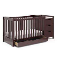 Graco - Remi 4-in-1 Convertible Crib and Changer - Espresso - Front_Zoom