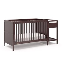 Graco - Fable 4-in-1 Convertible Crib and Changer - Espresso - Front_Zoom
