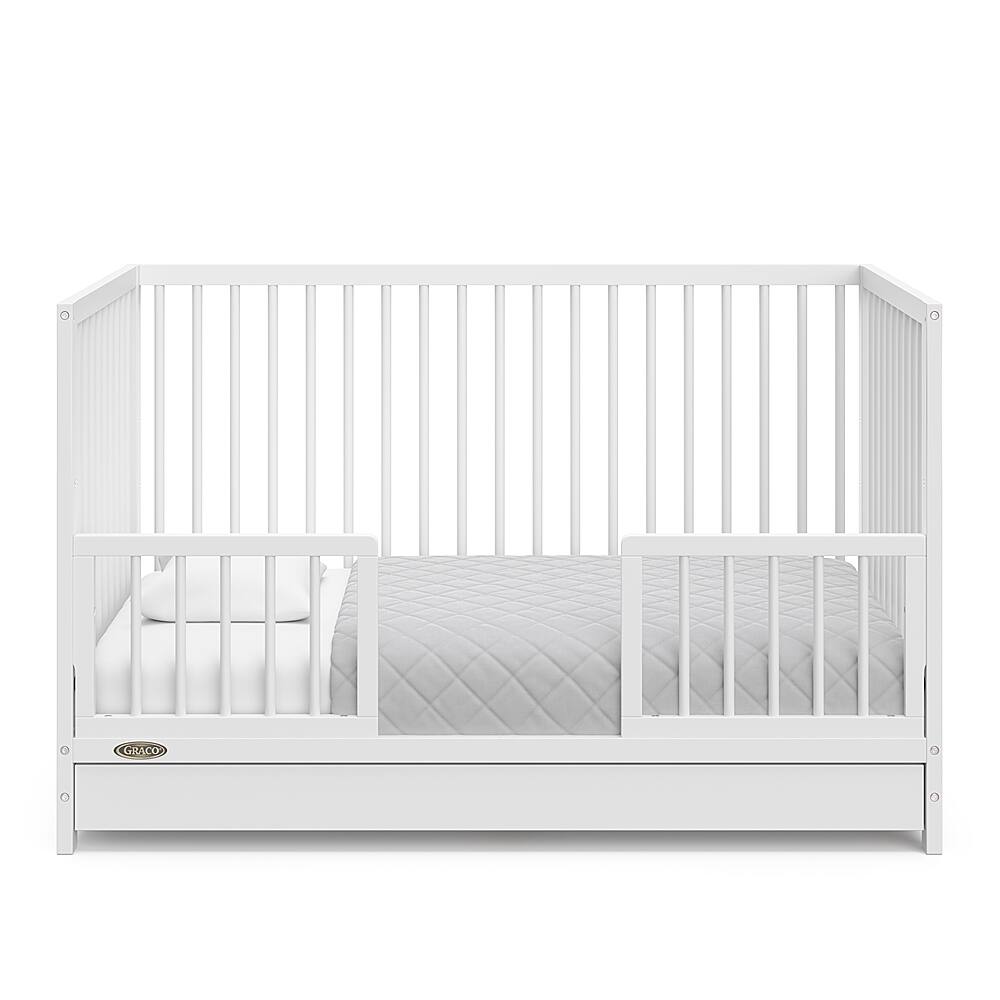 Best Buy Graco Teddi 5in1 Convertible Crib with Drawer White 04532401