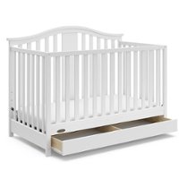 Graco - Solano 5-in-1 Convertible Crib with Drawer - White - Front_Zoom