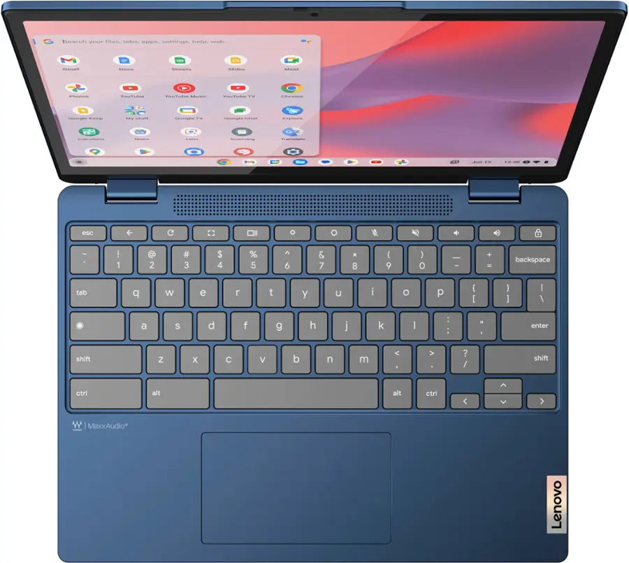 Alt View 12. Lenovo - IdeaPad Flex 3i Chromebook Laptop - 12.2" WUXGA Touchscreen - Intel N100 with 4GB Memory - 64GB eMMC - Abyss Blue.