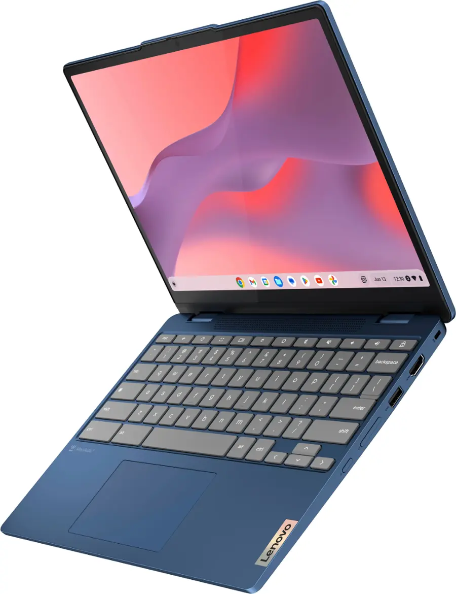 Alt View 15. Lenovo - IdeaPad Flex 3i Chromebook Laptop - 12.2" WUXGA Touchscreen - Intel N100 with 4GB Memory - 64GB eMMC - Abyss Blue.