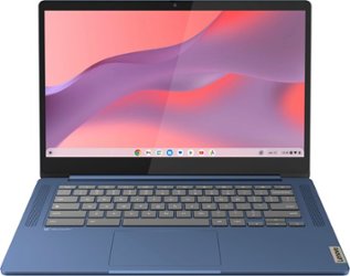 Lenovo - Slim 3 Chromebook 14" FHD Touch-Screen Laptop - MediaTek Kompanio 520 - 4GB Memory - 64GB eMMC - Abyss Blue - Front_Zoom