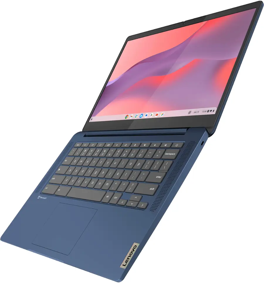 Alt View 10. Lenovo - IdeaPad Slim 3 Chromebook Laptop - 14" FHD Touchscreen Laptop - MediaTek Kompanio 520 - 4GB Memory - 64GB eMMC - Abyss Blue.
