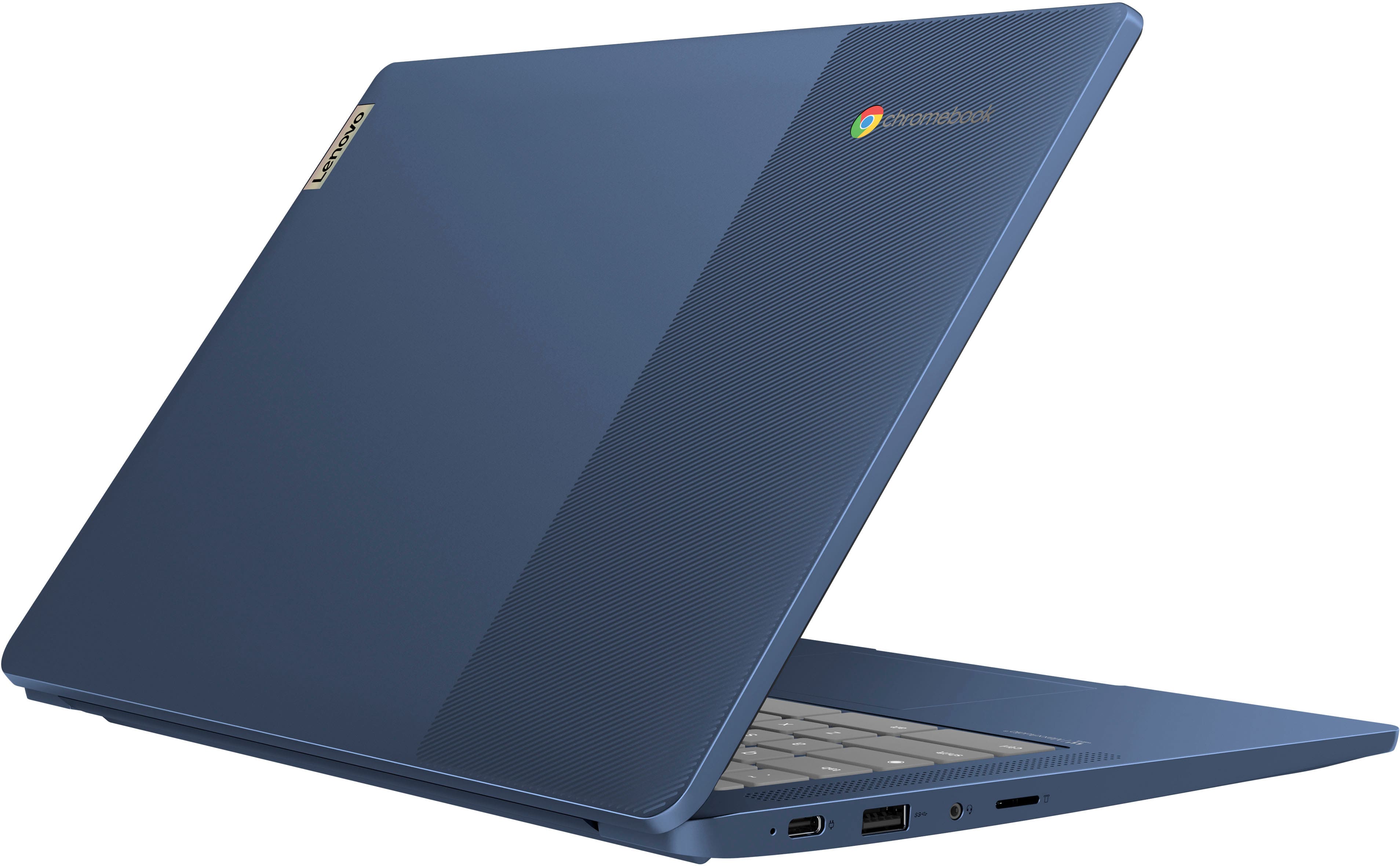 Alt View 14. Lenovo - IdeaPad Slim 3 Chromebook Laptop - 14" FHD Touchscreen Laptop - MediaTek Kompanio 520 - 4GB Memory - 64GB eMMC - Abyss Blue.