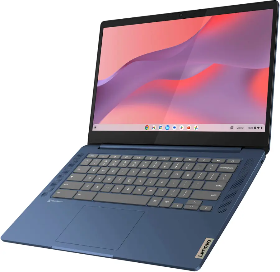 Alt View 15. Lenovo - IdeaPad Slim 3 Chromebook Laptop - 14" FHD Touchscreen Laptop - MediaTek Kompanio 520 - 4GB Memory - 64GB eMMC - Abyss Blue.