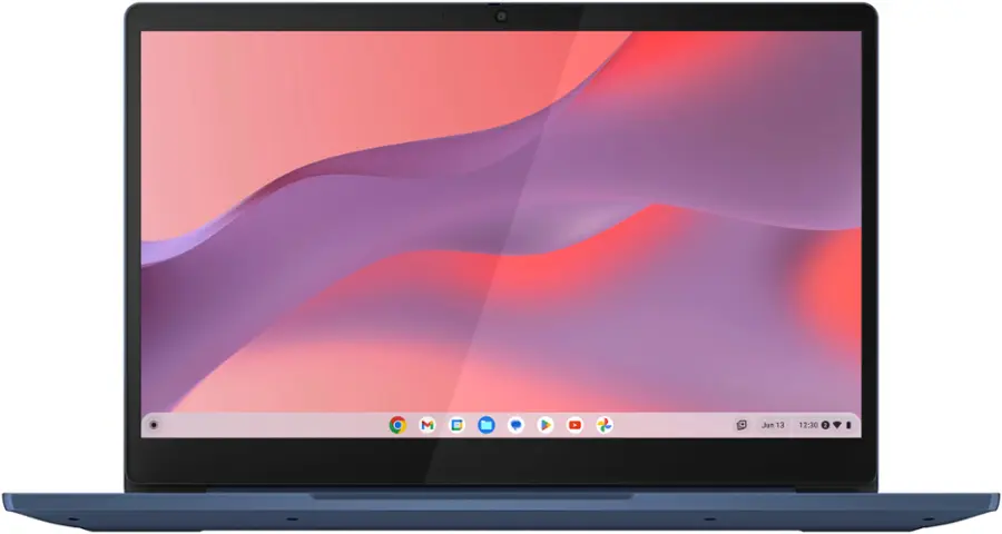 Alt View 7. Lenovo - IdeaPad Slim 3 Chromebook Laptop - 14" FHD Touchscreen Laptop - MediaTek Kompanio 520 - 4GB Memory - 64GB eMMC - Abyss Blue.